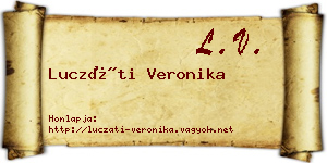 Luczáti Veronika névjegykártya
